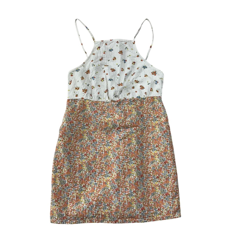 American Eagle Cami Floral Dress Adjustable Straps Mixed Pattern Boho M